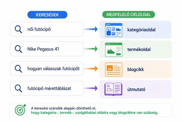Kulcsszavak hozzárendelése a megfelelő céloldalakhoz