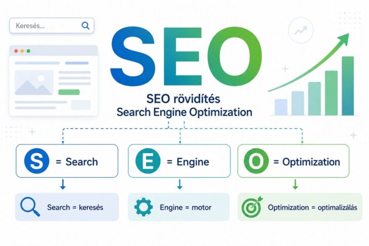 A SEO rövidítés jelentése: Search Engine Optimization