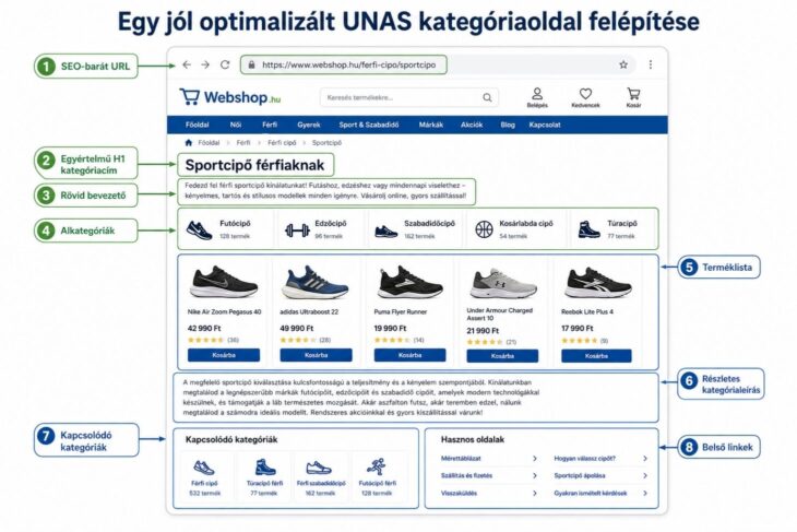 Jól optimalizált UNAS kategóriaoldal felépítése