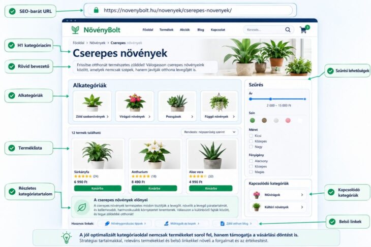 SEO-barát WooCommerce kategóriaoldal felépítése