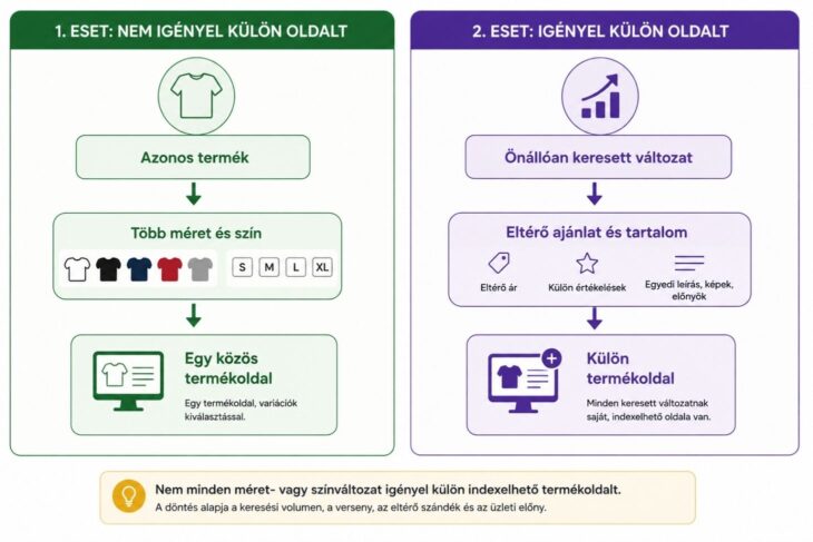 WooCommerce termékváltozatok SEO-kezelése