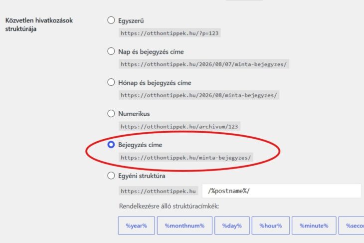 WordPress közvetlen hivatkozások beállítása SEO-hoz